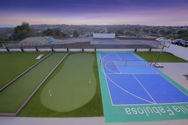 Sports court at Villa Fabulosa, Temecula Wine Country
